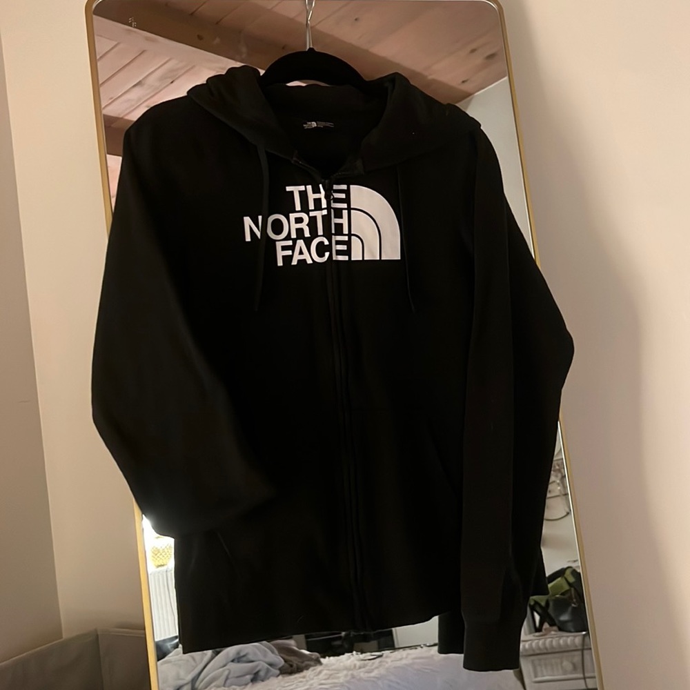 The North Face full zip black comfy Sweater. Size #M